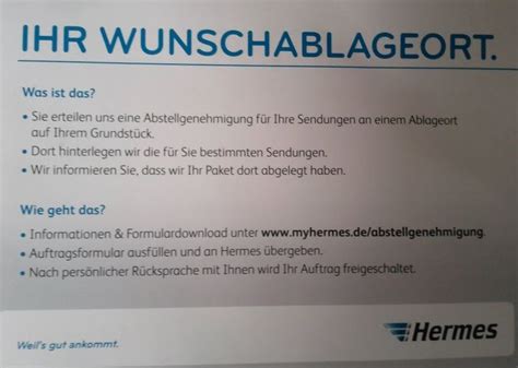 hermes sendung ablageort|hermes abholerlaubnis.